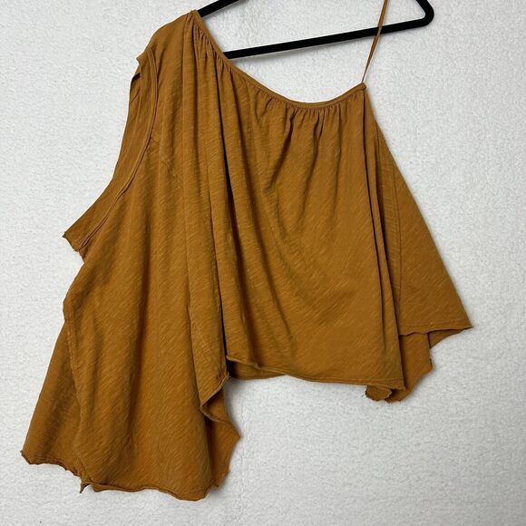 Free People We The Free Spring Break One Shoulder Top Size L Boho Flowy Oversize - Picture 14 of 14